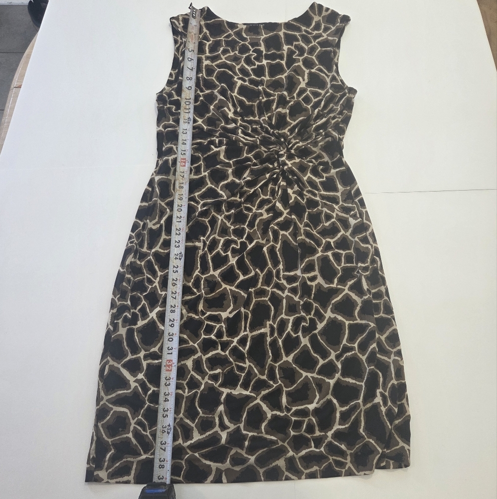 Chaus Black and Tan Sheath Mini Dress